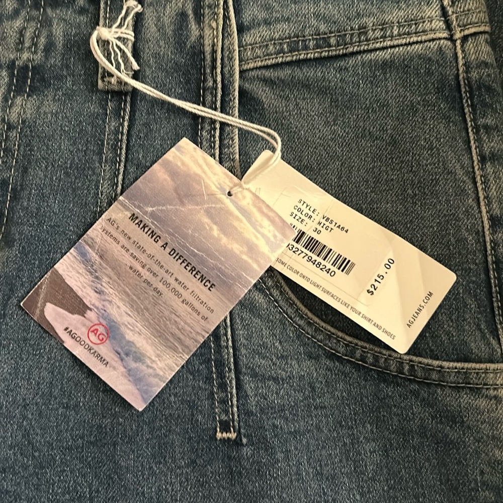 AG -✨FINAL PRICE-NWT- darted. “Aven” high-rise, relaxed, straight jeans. Contour - Picture 5 of 10